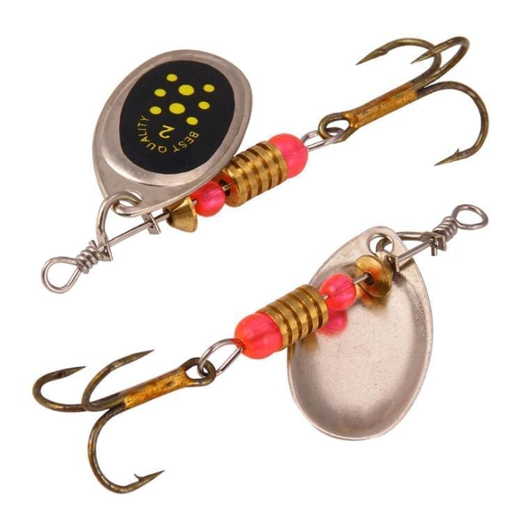 12Colors Peche Spinner beten Wobblers Crankbaits Jig Shone Metal Paljett Trout Sked med krokar för Carp Fishing Pesca